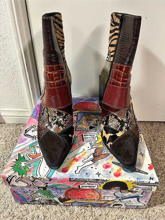 Jeffrey Campbell Shoes - Jeffrey Campbell La-Siren Mixed Media Bootie